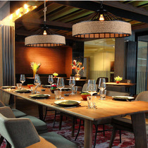 Rope chandelier restaurant hotpot cafe Yurt chandelier creative personality decorative lamps and lanterns