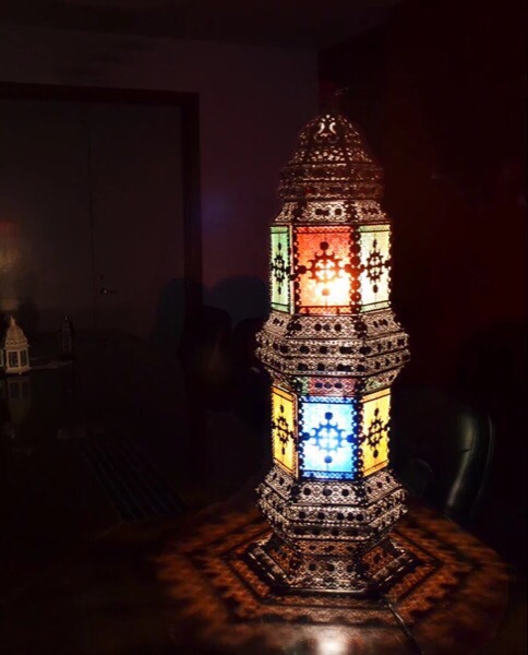 Home furnishing lamp European and American retro creative shape Moroccan style iron crafts
