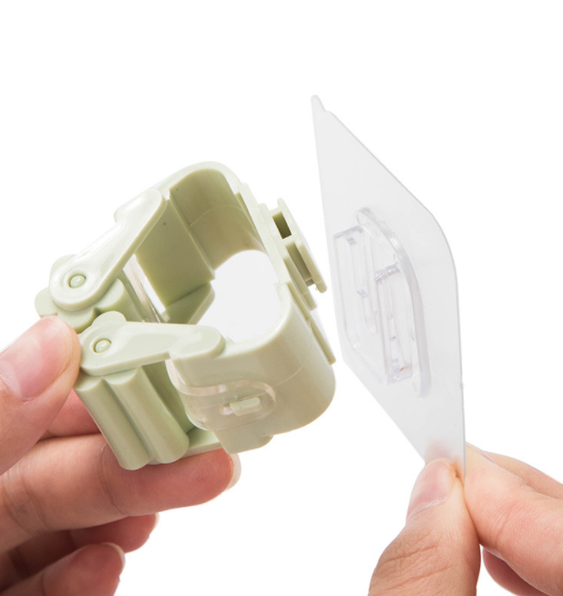 Non-drilling mop rack, bathroom mop hook, bathroom sticky hook, broom hanger, booth, mop clamp Application Scenario