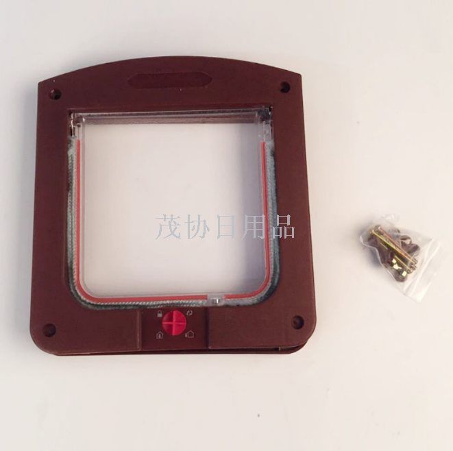 Pets can freely enter and exit the door opening, glass door, puppy door opening, pet cat, Mendogus details Picture