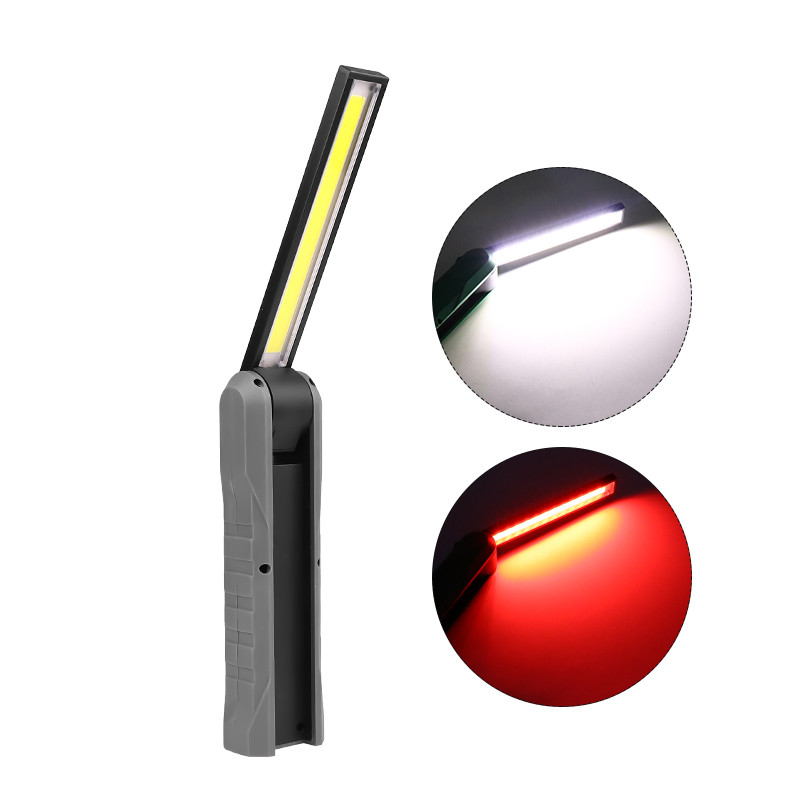 Crossover nuevo LED+COB luz brillante linterna interna batería USB recargable plegable envolvimiento luz brillante luz de trabajo details Picture