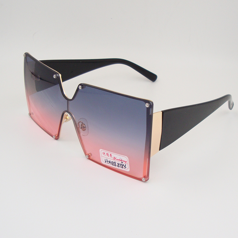 欧美连体片无框太阳镜 时尚大框个性墨镜 复古太阳眼镜2488