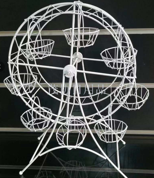 Metal display stand Rotating cake cup cup holder Decorative Ferris wheel paper cup holder Coffee holder Coffee cheese display stand