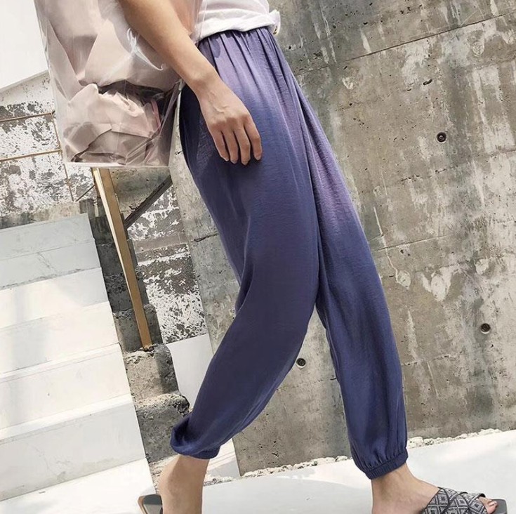 Cool pants, sun protection pants, casual pants, women 's 9-inch pants, lantern pants, women' s mosquito repellent, 嗮 pants, women