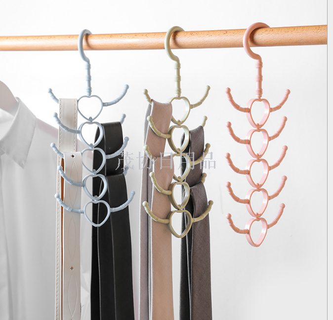 Can rotate 10 claws multi-purpose hanger hanger tie scarf scarf hat rack plastic hook shoe rack