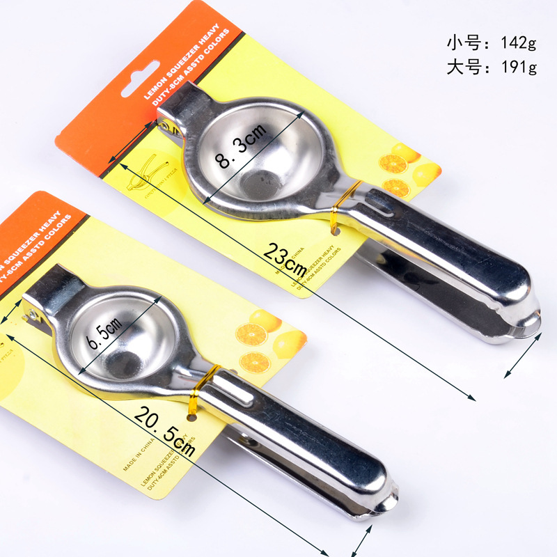 Small kitchen tools, small stainless steel lemon juicer, orange juicer, manual juicer, lemon clip Specification image