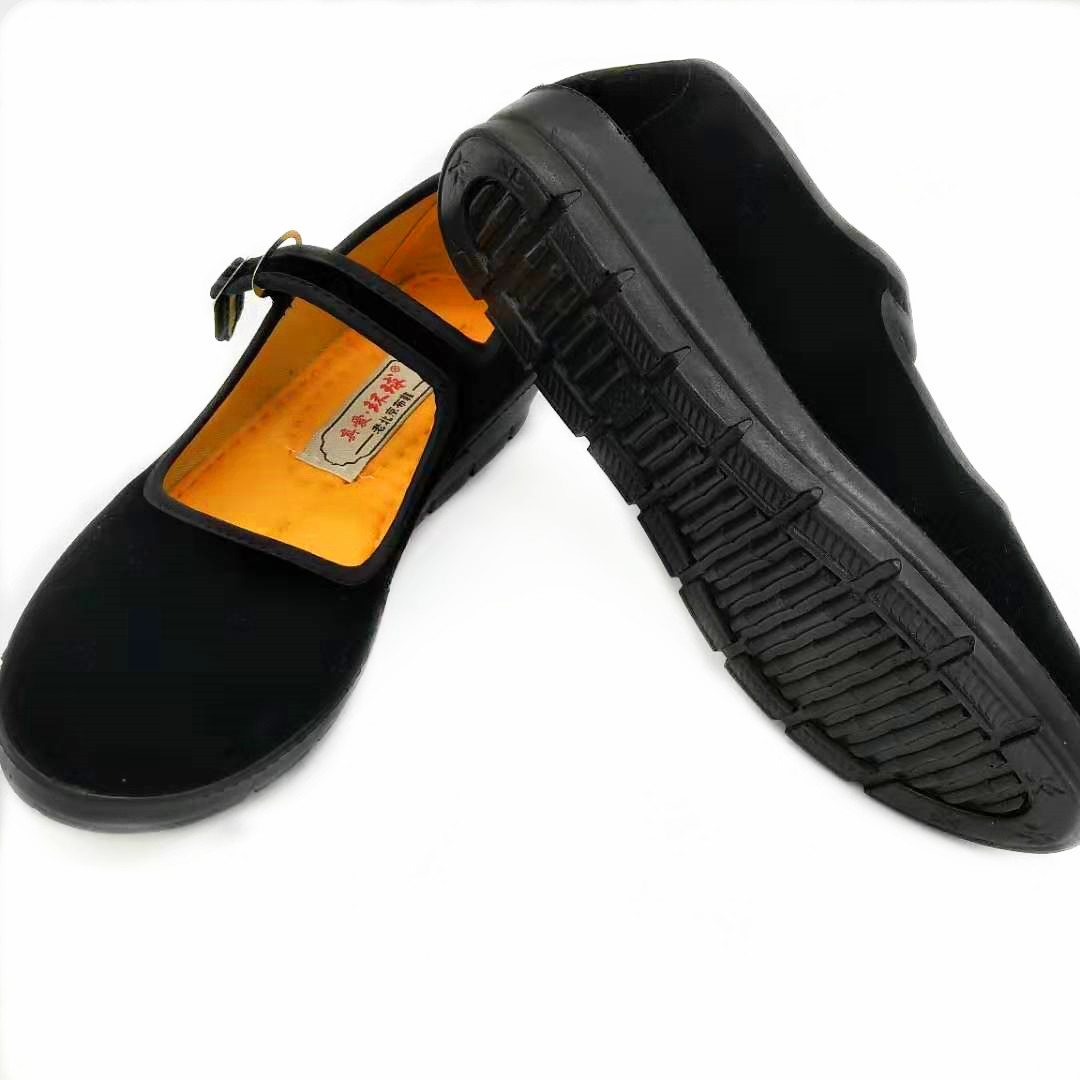 义乌好货 真爱环球布鞋黑色春夏秋季工作鞋广场舞蹈黑色礼仪鞋细节图