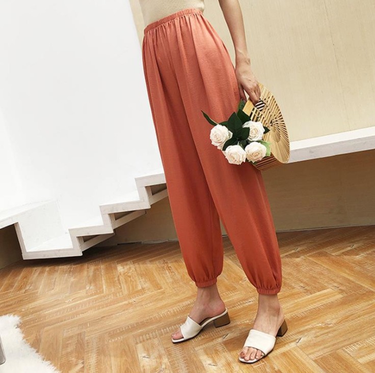 Cool pants, sun protection pants, casual pants, women 's 9-inch pants, lantern pants, women' s mosquito repellent, 嗮 pants, women Application Scenario