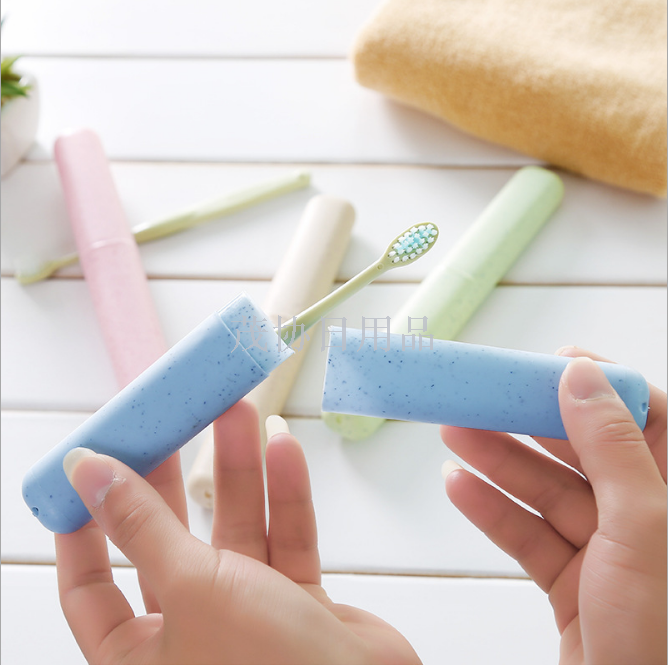 A container in which you put your toothbrush on your face
