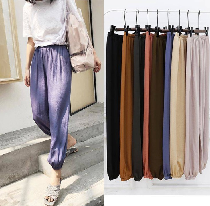 Cool pants, sun protection pants, casual pants, women 's 9-inch pants, lantern pants, women' s mosquito repellent, 嗮 pants, women Item Picture
