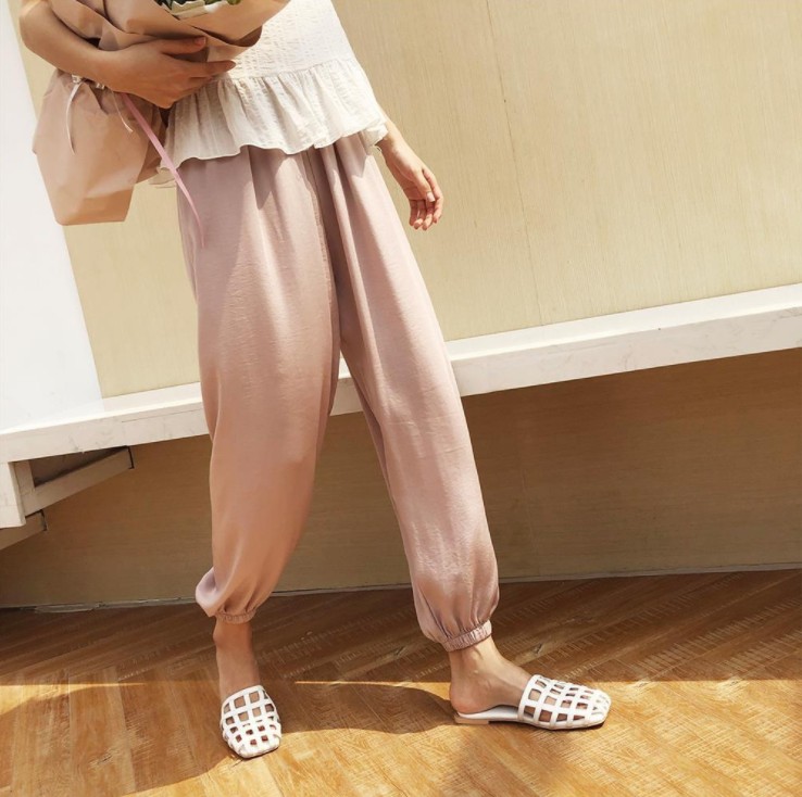 Cool pants, sun protection pants, casual pants, women 's 9-inch pants, lantern pants, women' s mosquito repellent, 嗮 pants, women Specification image