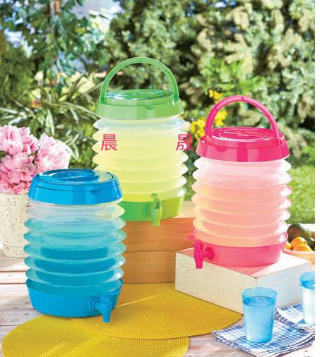 塑料可伸缩带水龙头水壶手提便携式水桶3.5L 5.5L