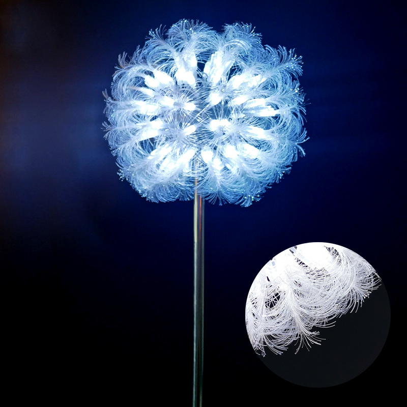 Led landscape outdoor Dandelion light Fiber optic Dandelion Plaza light can be customized with a diameter of 30cm