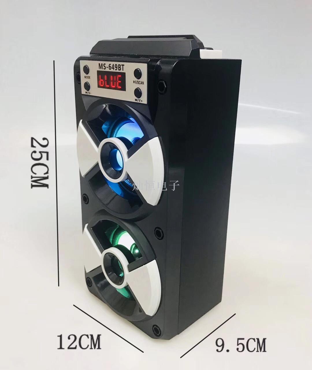 MS Wooden Bluetooth speaker, wireless card speaker, outdoor high-power portable audio subwoofer details Picture