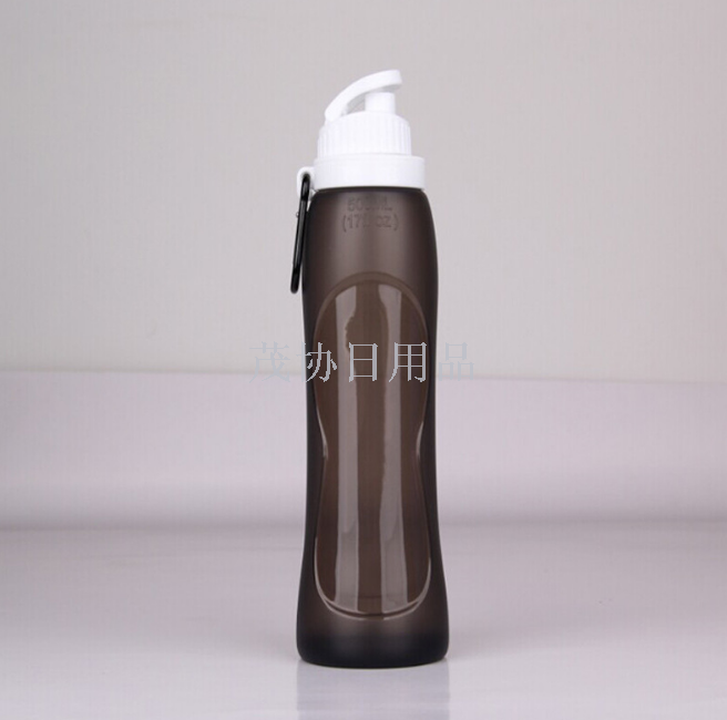 Convenient foldable multi-functional silicone water cup for travel, outdoor sports water bottle, creative anti-drop gift water cup details Picture