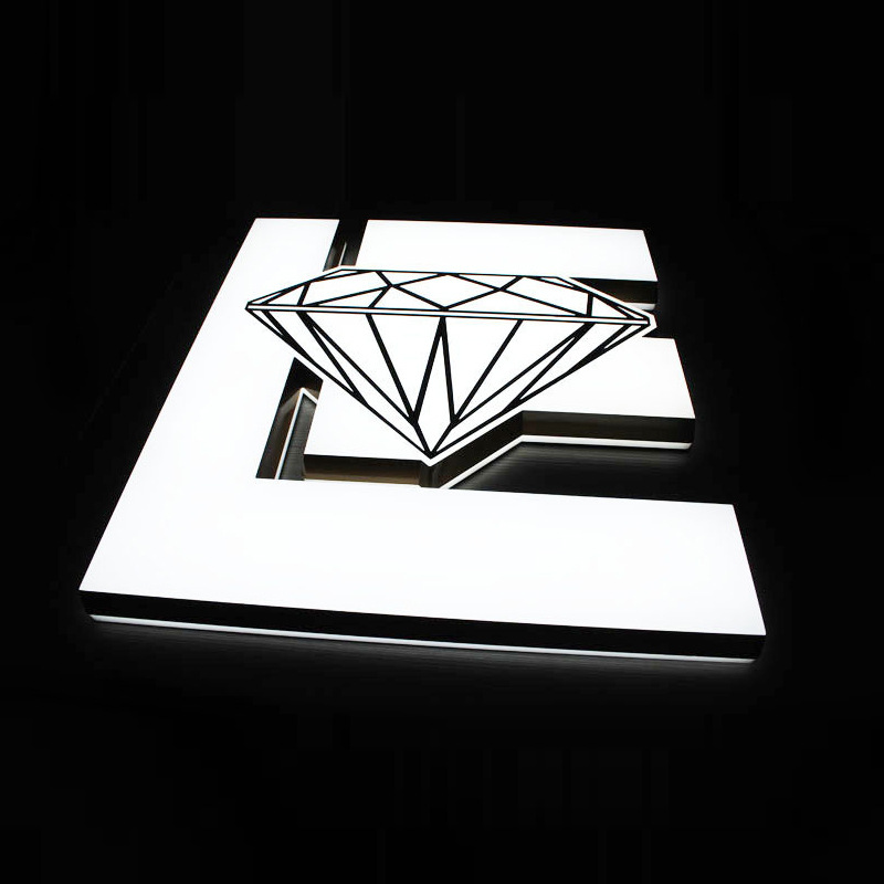 Floor-standing three-dimensional acrylic illuminated letters for led countertop decoration, creative advertising boards, and storefront advertising letters