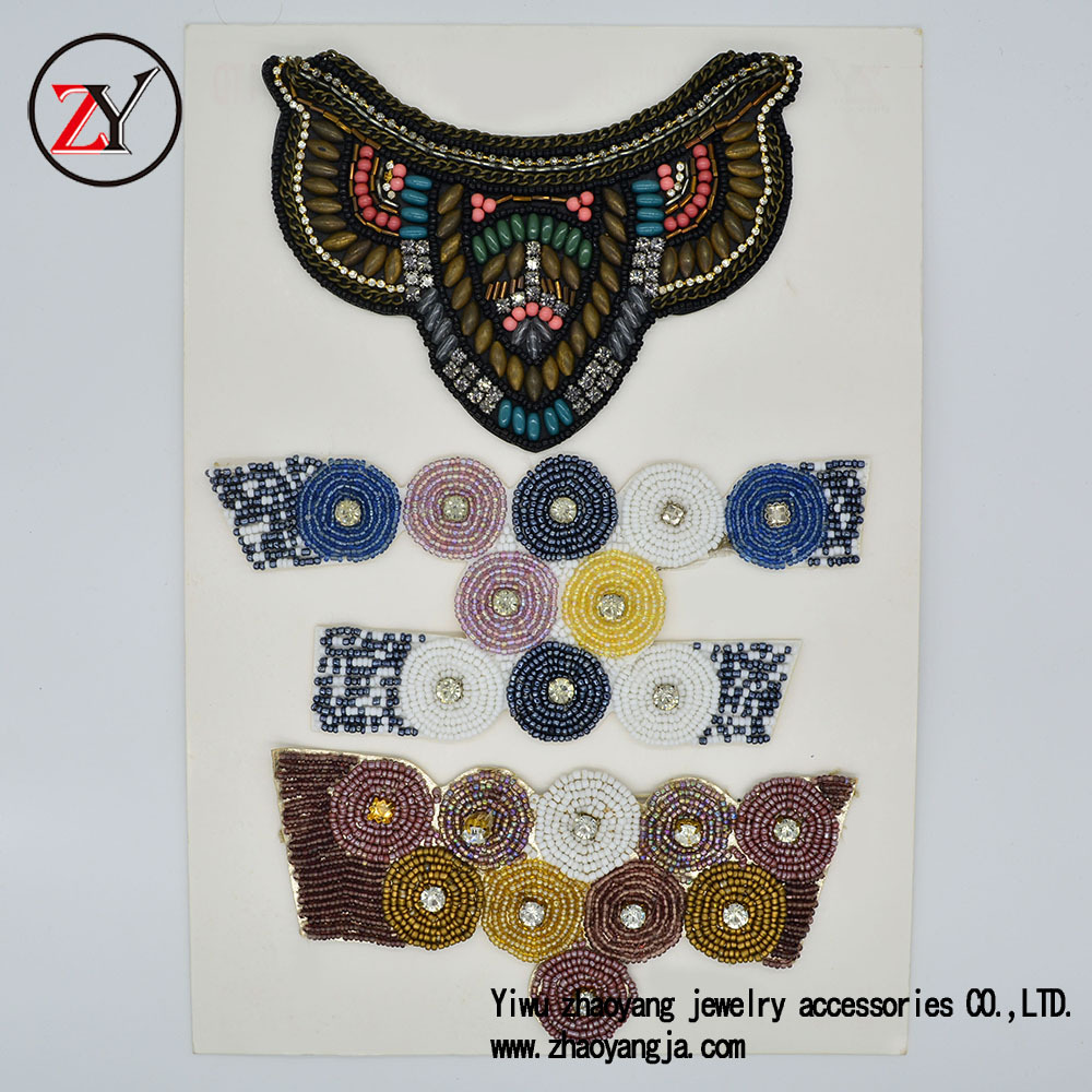 2019新款上市 春夏凉鞋人字拖串珠鞋花鞋饰鞋辅件 zy073022