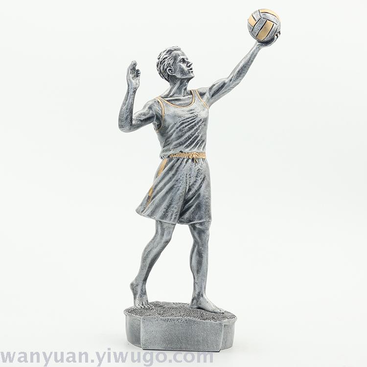New volleyball resin trophies, metal and plastic trophies, MEDALS, custom-made sports trophies full figure