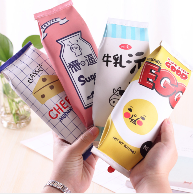 Korean stationery pen case simulation fun snacks stationery bag students large capacity pencil bag