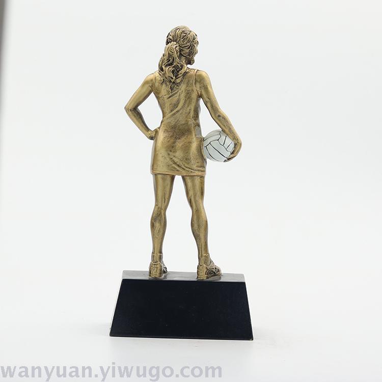 2019 new style volleyball resin trophy, metal trophy, medal, women's volleyball trophy factory direct sales details Picture
