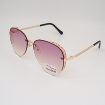 欧美新款时尚金属太阳眼镜 镶钻镜框装饰墨镜 241009
