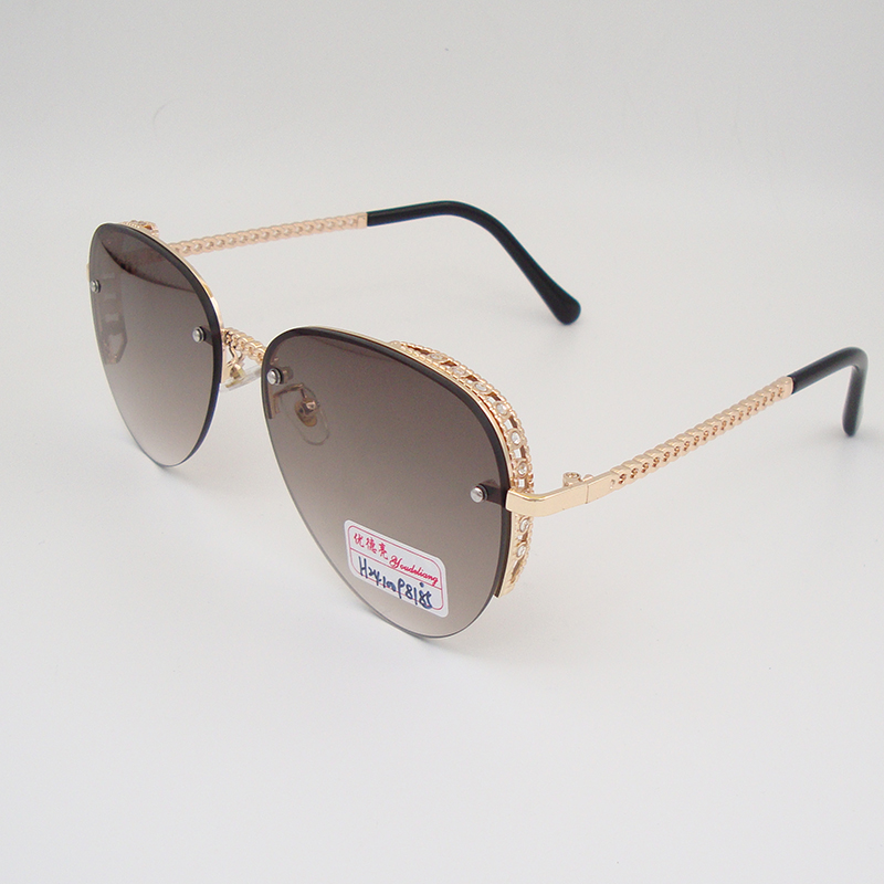 欧美新款时尚金属太阳眼镜 镶钻镜框装饰墨镜 241009详情图3