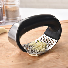 环形压蒜器 蒜泥器 多功能压蒜器 不锈钢手动捣蒜器 厨房磨蒜器