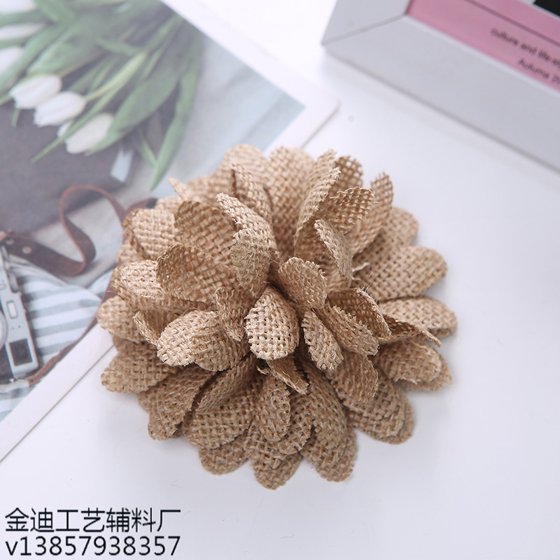 Factory direct sales, cross-border exclusive supply, linen flowers, Christmas festival party decoration flowers, shoes and hats, pearl flowers, heart flowers wholesale Application Scenario