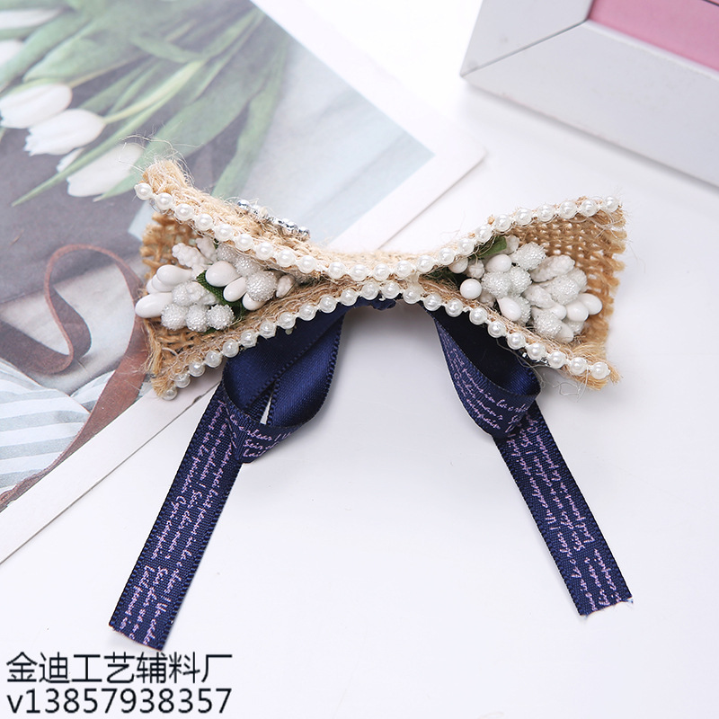 Venta directa de fábrica cross-border exclusivo tela hecha a mano arcos DIY ropa hecha a mano sombreros decoración flores personalizado details Picture