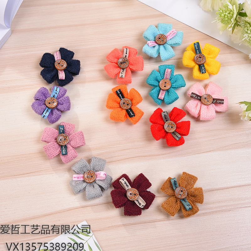 Factory direct sales, cross-border exclusive supply, best-selling hand-stitched children's headbands, flower socks, shoes and hats, flower diy accessories wholesale details Picture