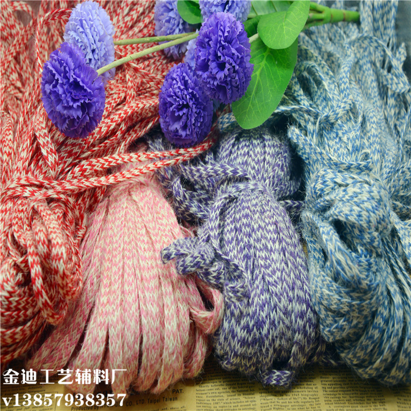 Factory direct sales, cross-border exclusive supply, color linen woven tape, photo frame decoration woven tape, packaging tape, diy handmade accessories wholesale details Picture