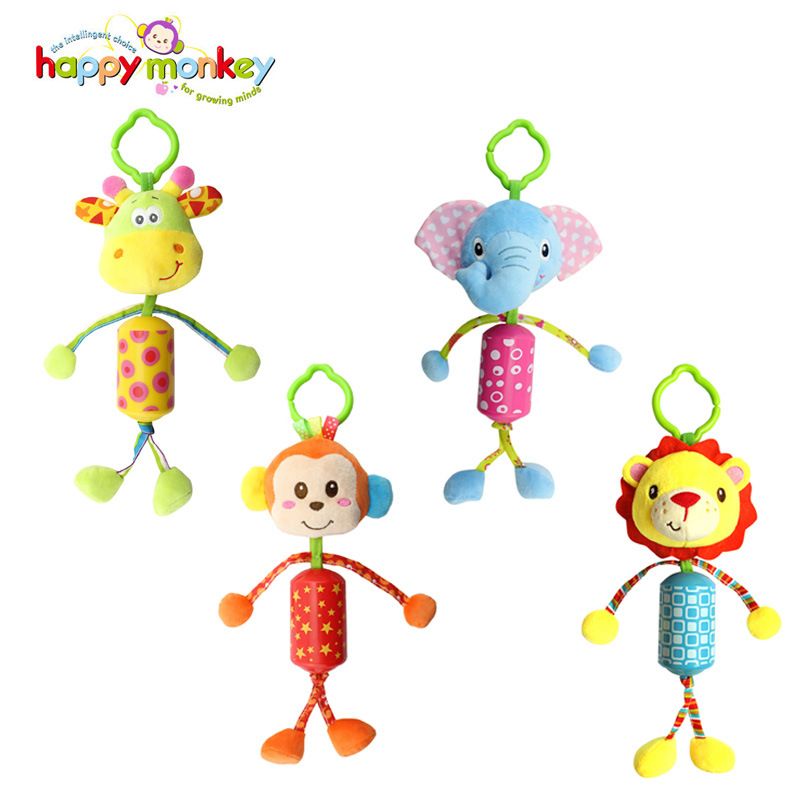 Happy Monkey Crib Hanging Car Hanging Baby Animal Cartoon Wind Chimes details Picture