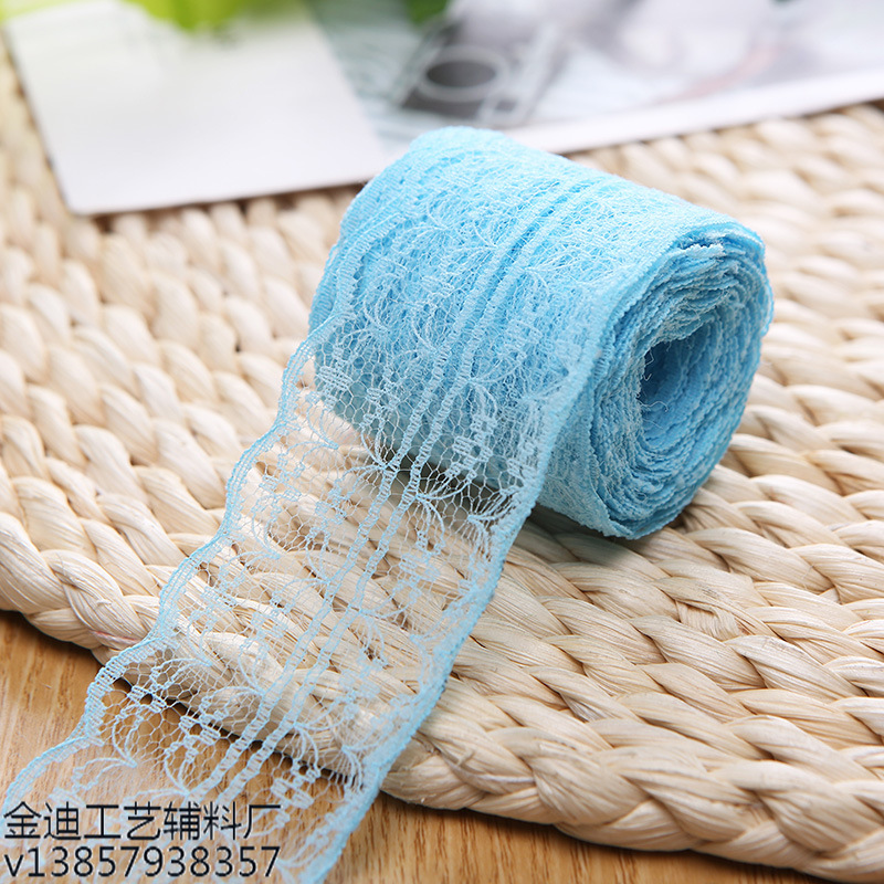 Manufacturers Direct Sales Cross-Border For Color Lace Roll 4.5Cm Clothing Decoration Europe And The United States Pastoral Jute Roll Lace Specification drawing