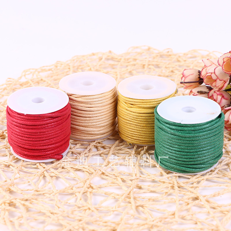 Manufacturers Direct Sales For Cross-Border Color Bright Line Korean Wax Line 1.5/2Mm Environmental Protection Diy Wax Rope Hand-Woven Application Scenario