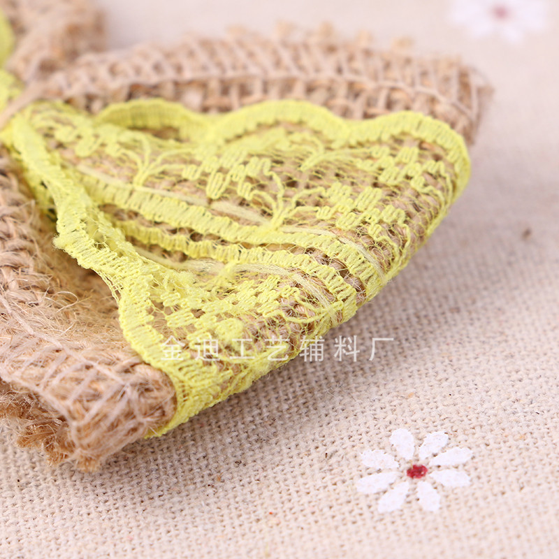 Manufacturers Direct Sales Cross-Border Lace Linen Exquisite Gift Webbing Handmade Bow Diy Handmade Decoration Application Scenario