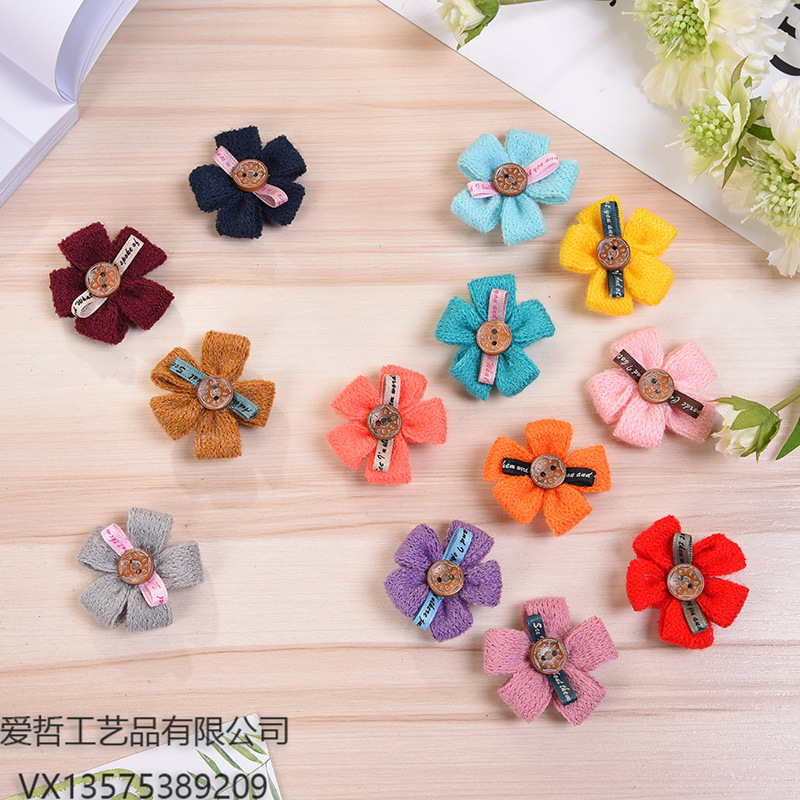 Factory direct sales, cross-border exclusive supply, best-selling hand-stitched children's headbands, flower socks, shoes and hats, flower diy accessories wholesale