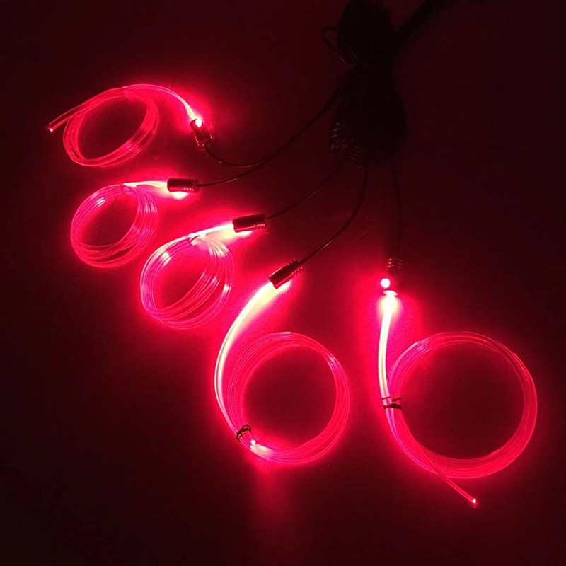 Car led ambient light cold light seven-color mobile APP control ambient light music sound control guide light outline details Picture