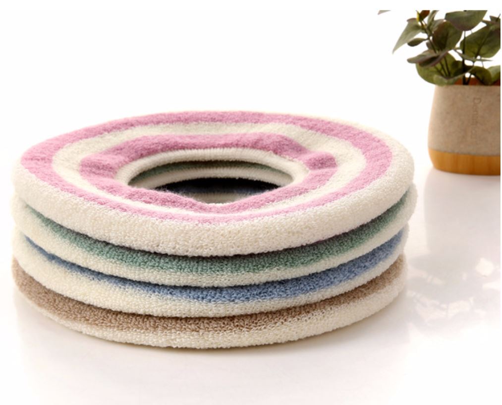 秋冬季加厚O型U型彩色彩虹马桶垫针织保暖坐便套花色多