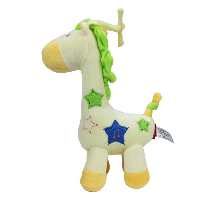 Skk Baby Educational Toy Giraffe Lathe Hanging Plush Toy With Built-In Music Box details Picture