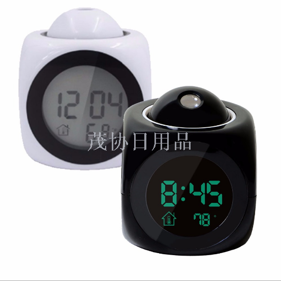 Overseas hot style LED color time projection alarm clock