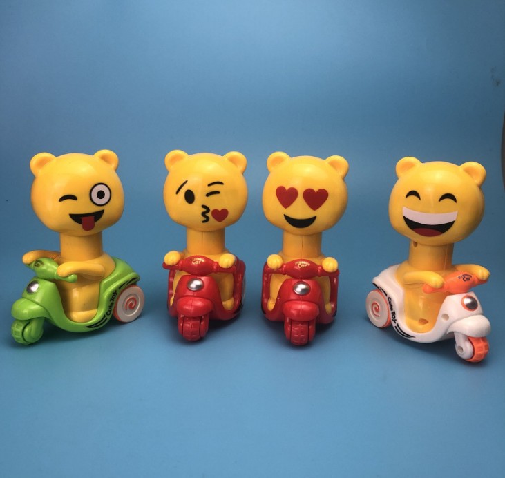 按压式小黄鸭子蟹蟹你压谢谢你吖回力三轮摩托车儿童玩具细节图