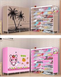 Factory direct sale special price double row 6 simple simple store shoe cabinet fashion combination shoe rack household receives shoe cabinet