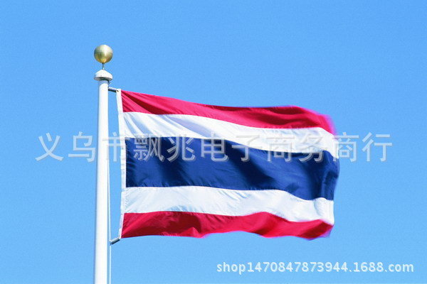 泰国旗帜90*150cm涤纶面料厂家直销可来样定做亚马孙货源