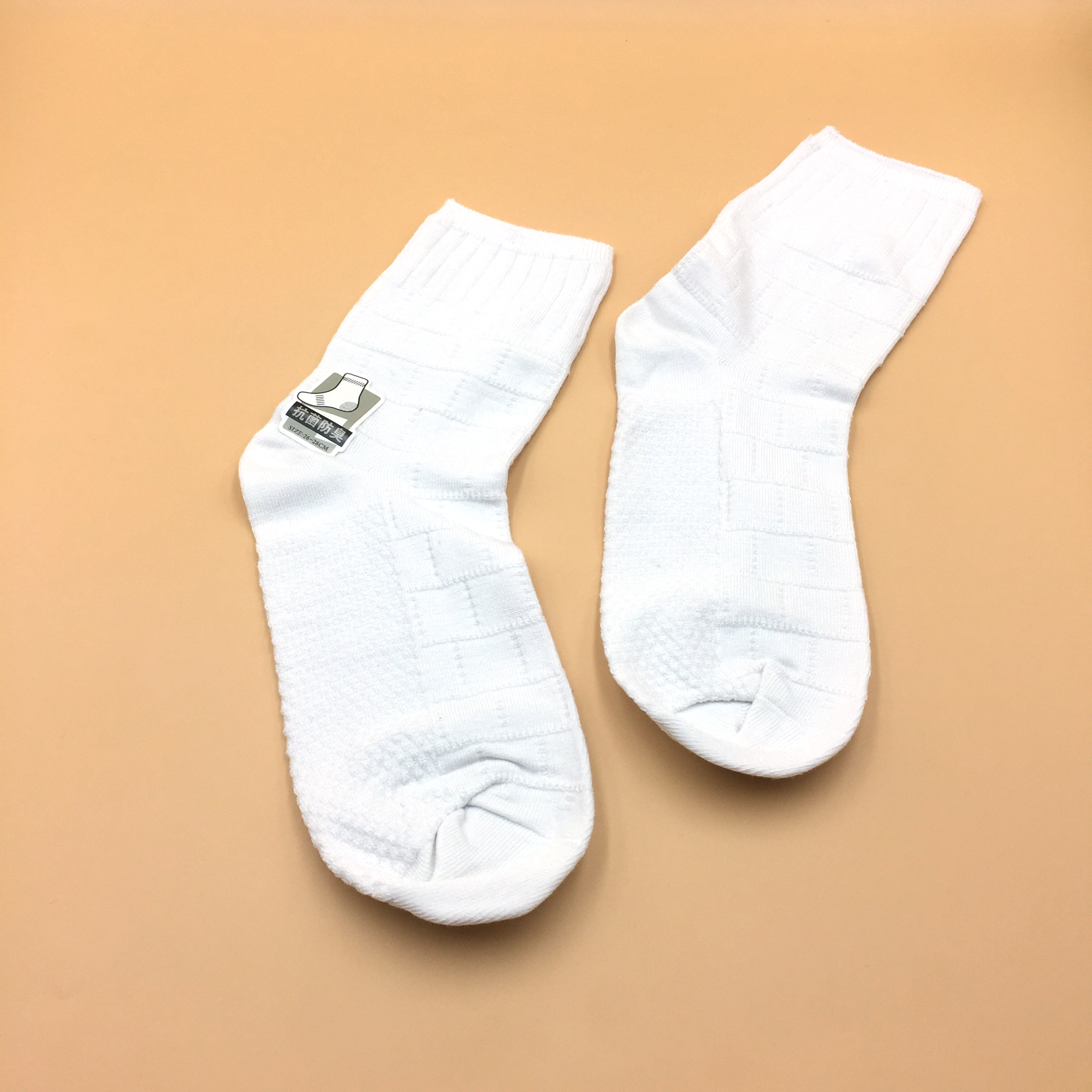 防裂袜子男士足裂袜 防脚跟干脚裂袜中筒松口不嘞脚足裂男袜批发白底实物图