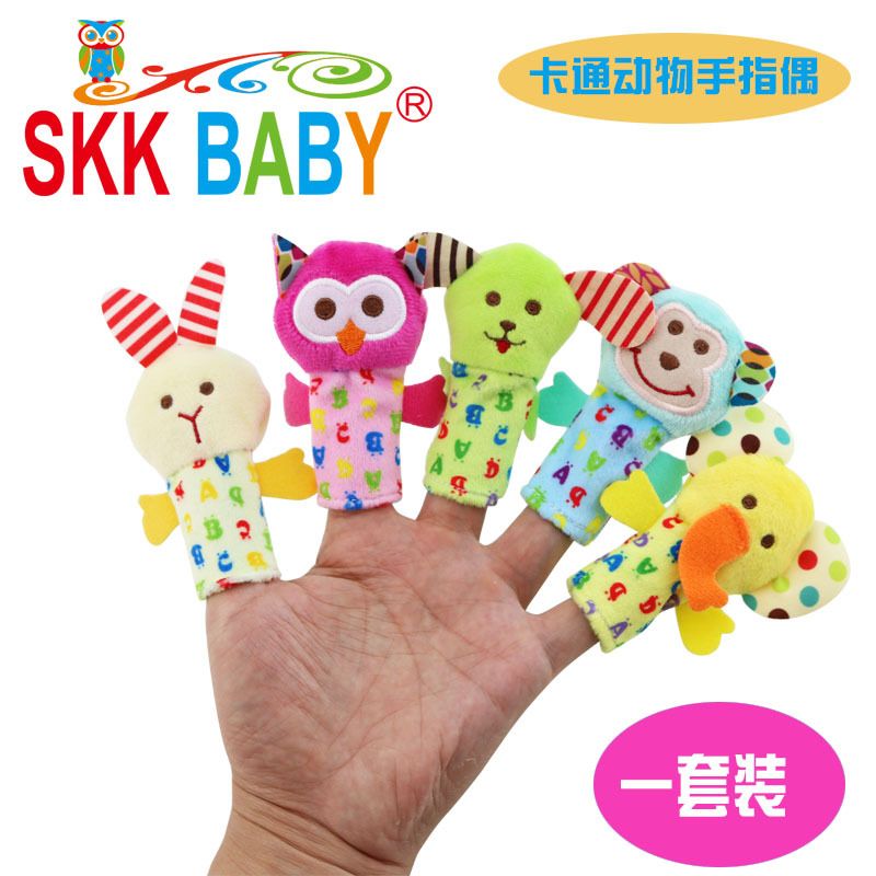 SKK baby新款婴幼儿益智毛绒玩具 手偶 互动公仔 手指图