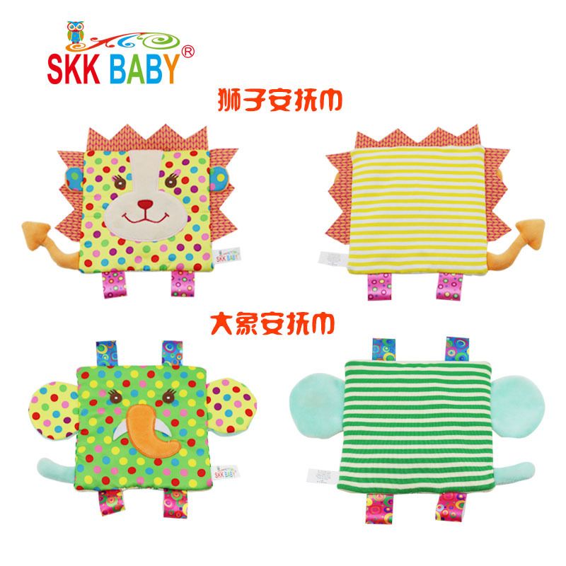 SKK baby益智玩具 安抚巾 带响纸 BB器毛绒玩具详情图4