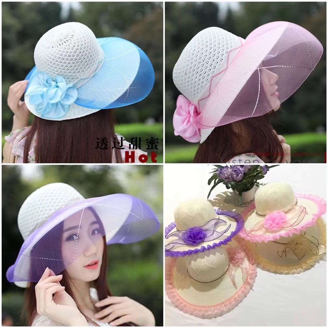 帽子夏季新款爆款大沿帽 模式夏凉帽热销