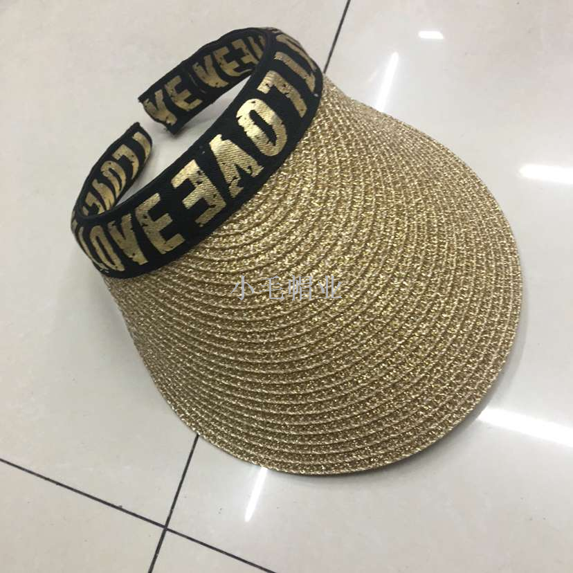 草编空顶遮阳帽 夏季沙滩度假 防晒新款 大檐帽可调节 定制帽型