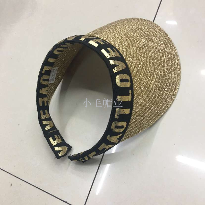 Straw Woven Empty Top Sun Hat Summer Beach Holiday Sun Protection New Large Eaves Hat Can Be Adjusted Customized Hat Type Specification drawing