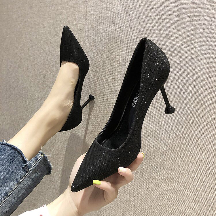 秋款单鞋高跟鞋